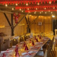 Crayfish party in barn